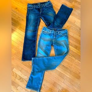 Silver Jeans for women size W34 x L33 2 pairs